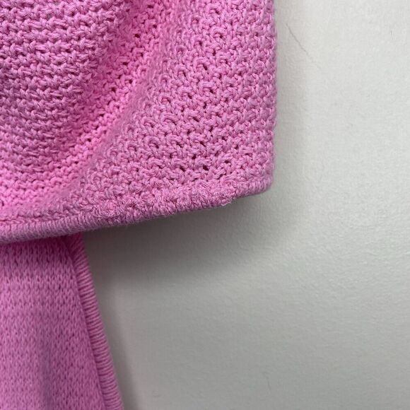 VICTOR GLEMAUD Knit Cutout Midi Dress Women XS Bubblegum Pink 100% Cotton - Picture 11 of 15